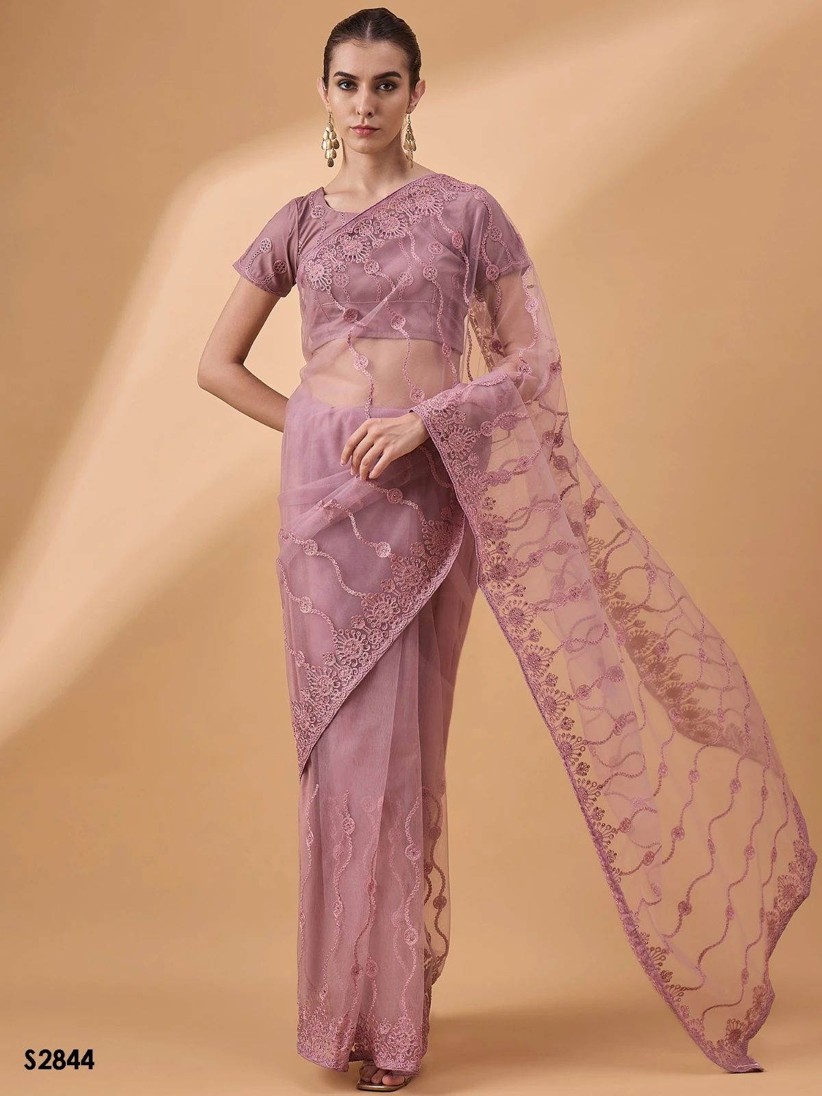 Mahotsav Radha Vol 02 Net Wholesale Fancy Sarees Catalog — Wholesale Sarees, Mahotsav wholesale from Surat — view 4